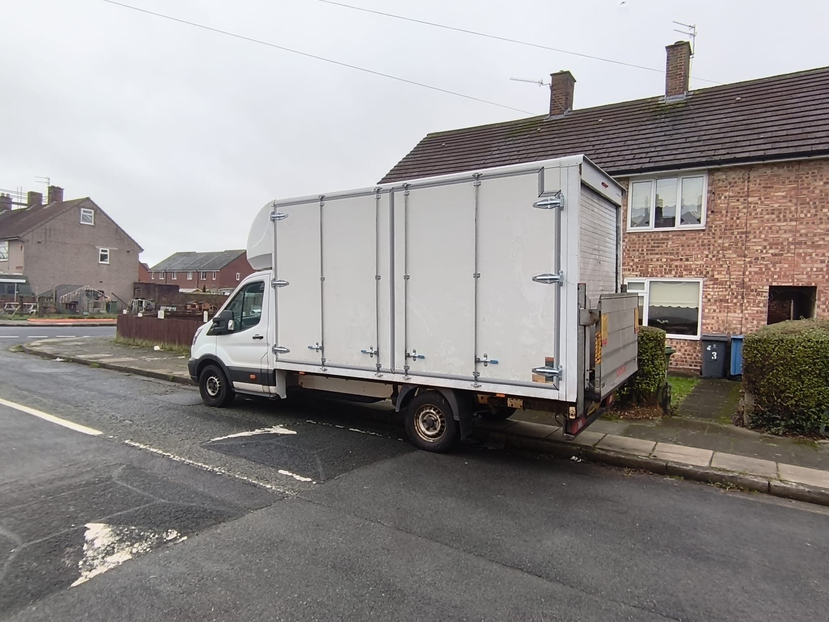 Luton van converted to curtain-side body